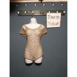 Maurices mesh short sleeved top size medium